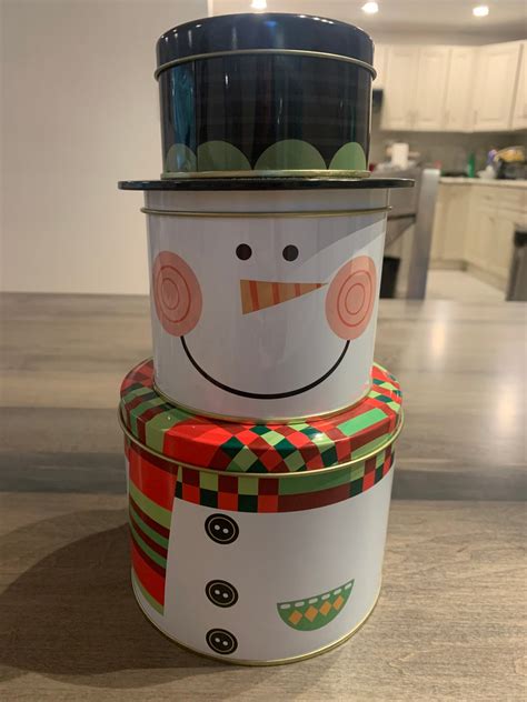 snowman metal tin box|The Snowman Tin Box .